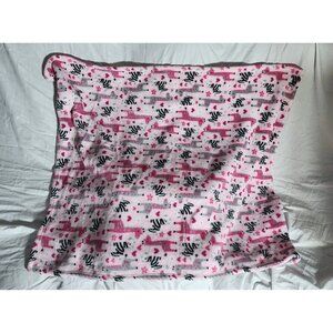 Baby Gear Pink‎ Fleece Throw Blanket Hearts Floral Zebra Giraffe Lovey 30x40